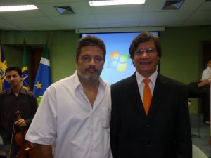 Jos Magno e o coronel Hilton Villasanti 