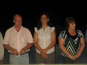 Prefeito Jesus Queiroz Baird, Dionne do Nascimento Delgado e Marilete Bertuol Gazzoni    